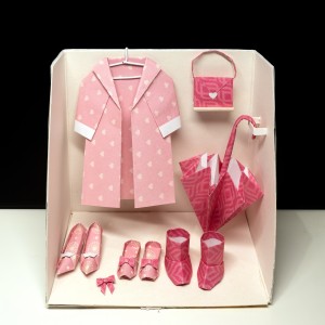 Origami Kleiderschrank, Geschenk für Mädchen, handgemacht aus Papier