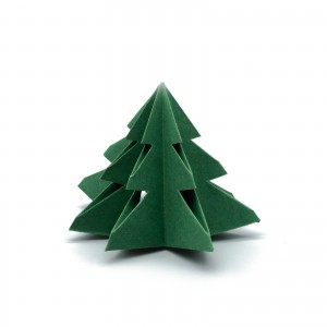 Tannenbaum, Origami zum Weihnachten