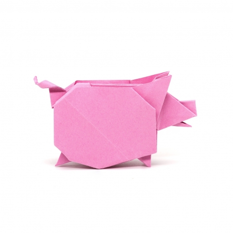 Origami Werke Handgemacht Schwein