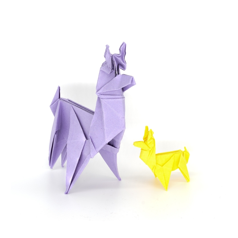 Origami Reh Familie, als Geschenk für ihn oder sie, für Kinder oder Erwachsene
