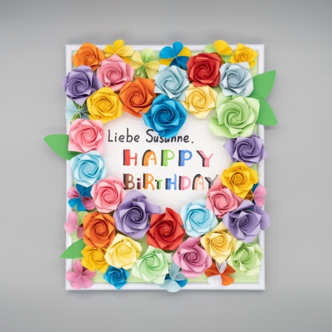 Origami zum Geburtstag handgemacht als Geschenk
