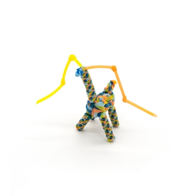Origami Reh aus Kunststofftube, als Spielzeug, Geschenk für Kinder oder Erwachsene