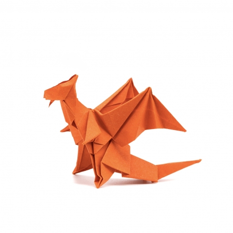 Origami Dinosaurier, handgemacht aus Papier